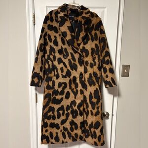 Fashion Nova Leopard Print Pea Coat